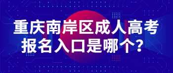 重慶南岸區(qū)成人高考報(bào)名入口