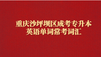 重慶沙坪壩區(qū)成考專升本英語單詞?？荚~匯