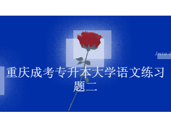 重慶成考專升本大學(xué)語文